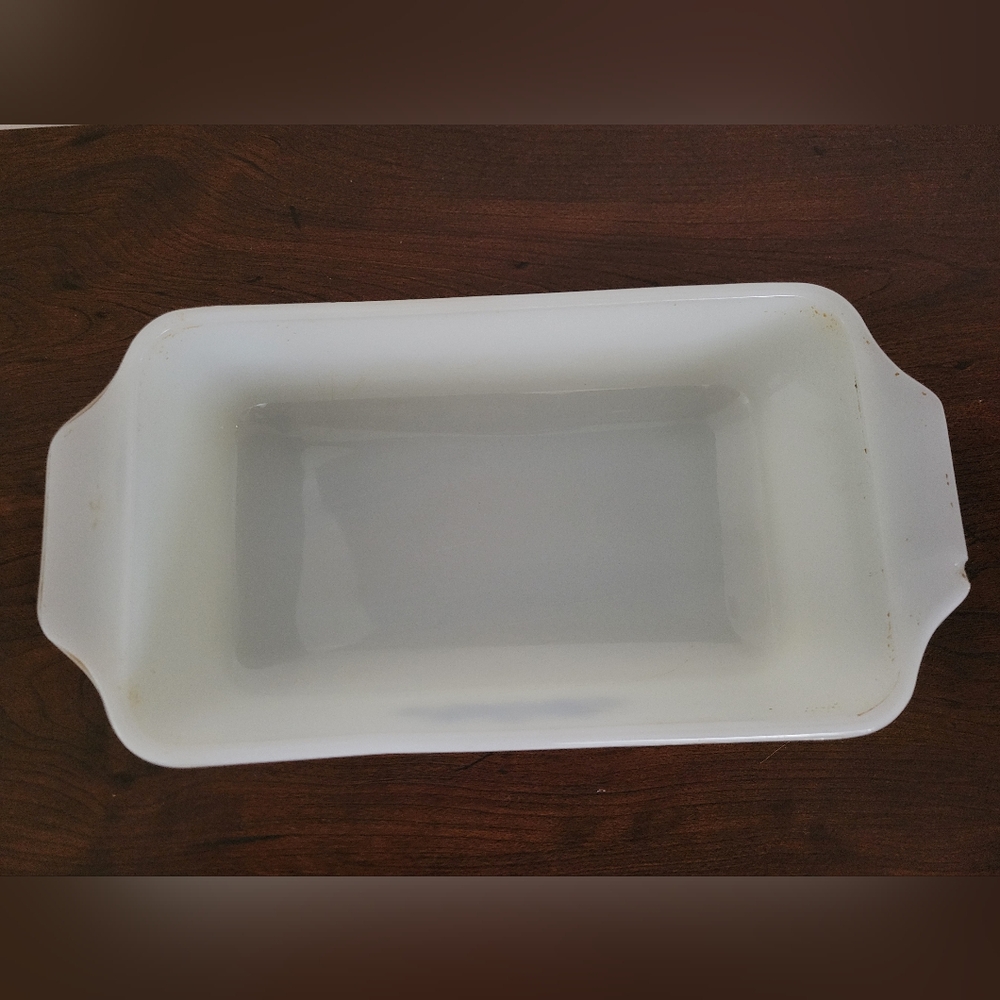 Fire King Blue Cornflower Loaf Pan - Picture 2 of 3